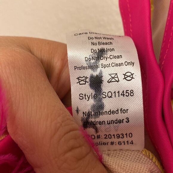 Weissman Elite Dance costume yellow sequin Feather Bustle Leotard SQ11458 XSA - Picture 8 of 8